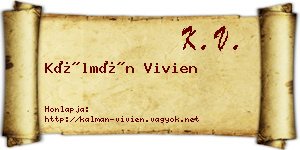 Kálmán Vivien névjegykártya