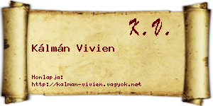 Kálmán Vivien névjegykártya
