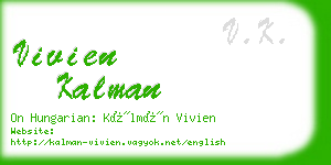 vivien kalman business card